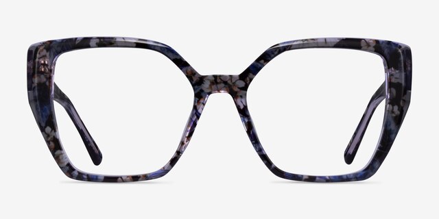 Tulipa Purple Floral AcetateEyeglass Frames from EyeBuyDirect, Front View