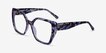 Tulipa Purple Floral AcetateEyeglass Frames from EyeBuyDirect, Angle View