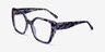 Tulipa Purple Floral AcetateEyeglass Frames from EyeBuyDirect, Angle View