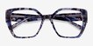 Tulipa Purple Floral AcetateEyeglass Frames from EyeBuyDirect, Closed View