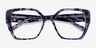 Tulipa Purple Floral AcetateEyeglass Frames from EyeBuyDirect, Closed View
