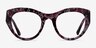 Angelica Red Floral AcetateEyeglass Frames from EyeBuyDirect, Front View