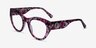Angelica Red Floral AcetateEyeglass Frames from EyeBuyDirect, Angle View