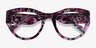 Angelica Red Floral AcetateEyeglass Frames from EyeBuyDirect, Closed View