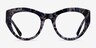 Angelica Purple Floral AcetateEyeglass Frames from EyeBuyDirect, Front View