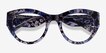 Angelica Purple Floral AcetateEyeglass Frames from EyeBuyDirect, Closed View