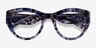 Angelica Purple Floral AcetateEyeglass Frames from EyeBuyDirect, Closed View