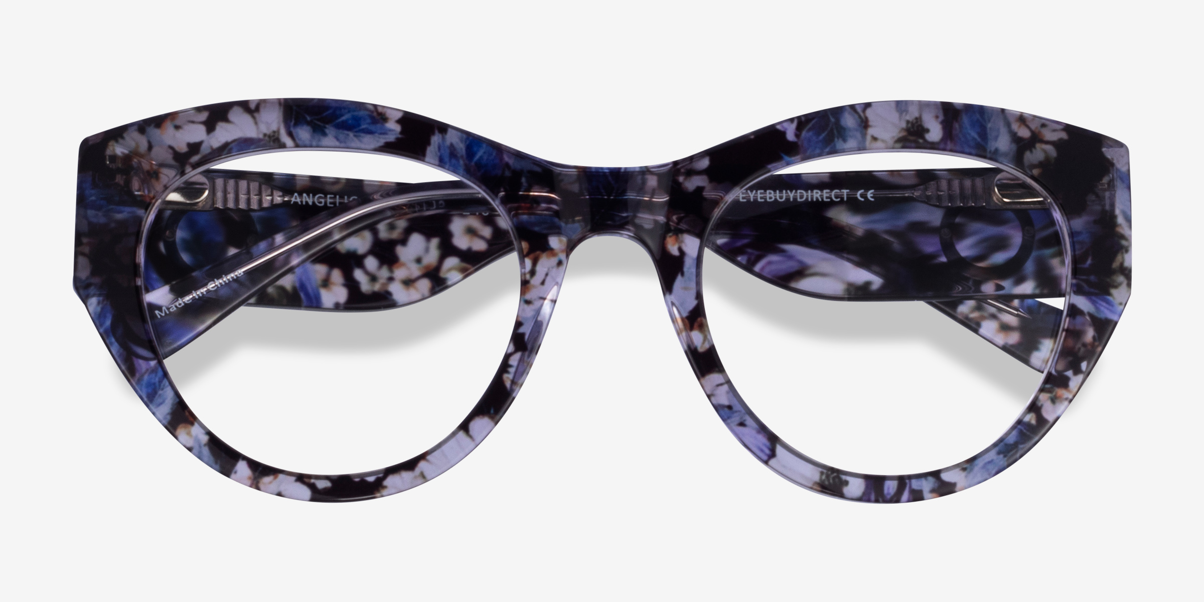 Angelica Cat Eye Purple Floral Glasses for Women Eyebuydirect Canada