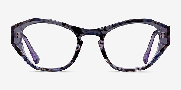 Daffodil Purple Floral Acetate Eyeglass Frames