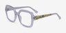 Seed Clear AcetateEyeglass Frames from EyeBuyDirect, Angle View