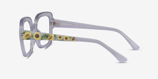 Seed Clear AcetateEyeglass Frames from EyeBuyDirect, Side View