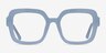 Seed Clear Blue AcetateEyeglass Frames from EyeBuyDirect, Front View