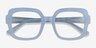 Seed Clear Blue AcetateEyeglass Frames from EyeBuyDirect, Closed View