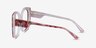 Amaryllis Red Floral Nude AcetateEyeglass Frames from EyeBuyDirect, Side View