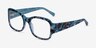 Viola Blue Floral AcetateEyeglass Frames from EyeBuyDirect, Angle View