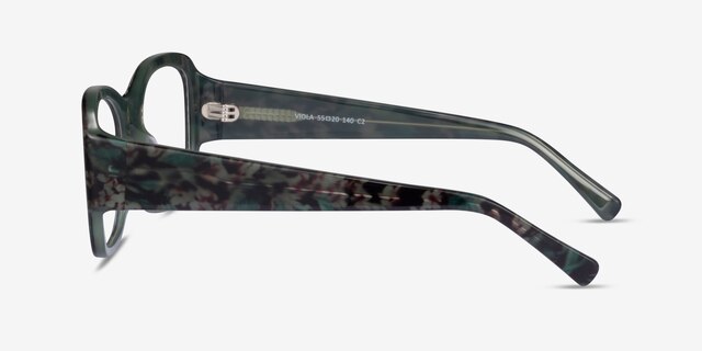 Viola Green Floral AcetateEyeglass Frames from EyeBuyDirect, Side View