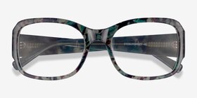 Viola Rectangle Green Floral Glasses for Women | EyeBuyDirect
