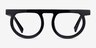 Theorem Black AcetateEyeglass Frames from EyeBuyDirect, Front View