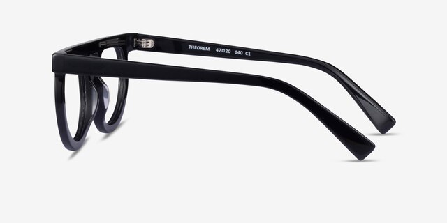 Theorem Black AcetateEyeglass Frames from EyeBuyDirect, Side View