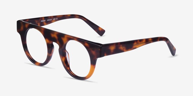Proof Tortoise AcetateEyeglass Frames from EyeBuyDirect, Angle View