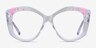 Petalis Clear Floral AcetateEyeglass Frames from EyeBuyDirect, Front View