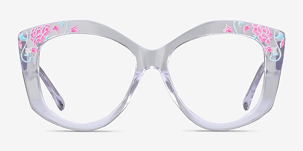 Petalis Clear Floral Acetate Eyeglass Frames