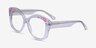 Petalis Clear Floral AcetateEyeglass Frames from EyeBuyDirect, Angle View