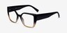 Pierrette Black Clear Brown PlasticEyeglass Frames from EyeBuyDirect, Angle View
