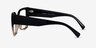 Pierrette Black Clear Brown PlasticEyeglass Frames from EyeBuyDirect, Side View