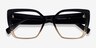 Pierrette Black Clear Brown PlasticEyeglass Frames from EyeBuyDirect, Closed View