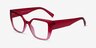 Pierrette Clear Pink PlasticEyeglass Frames from EyeBuyDirect, Angle View