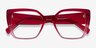 Pierrette Clear Pink PlasticEyeglass Frames from EyeBuyDirect, Closed View