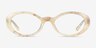 Jetta Light Gold Floral AcetateEyeglass Frames from EyeBuyDirect, Front View