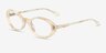 Jetta Light Gold Floral AcetateEyeglass Frames from EyeBuyDirect, Angle View