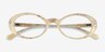 Jetta Light Gold Floral AcetateEyeglass Frames from EyeBuyDirect, Closed View