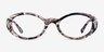Jetta Brown Gold Floral AcetateEyeglass Frames from EyeBuyDirect, Front View