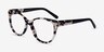 Thalia Black White Floral AcetateEyeglass Frames from EyeBuyDirect, Angle View