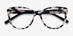 Thalia Black White Floral AcetateEyeglass Frames from EyeBuyDirect, Closed View