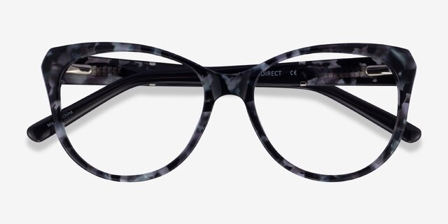 Thalia Gray Tortoise AcetateEyeglass Frames from EyeBuyDirect, Closed View
