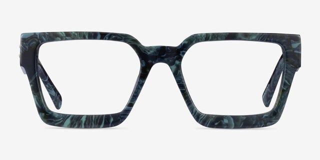 Hestia Green Floral AcetateEyeglass Frames from EyeBuyDirect, Front View