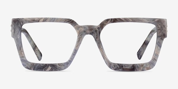 Hestia Gray Floral Acétate Montures de lunettes de vue