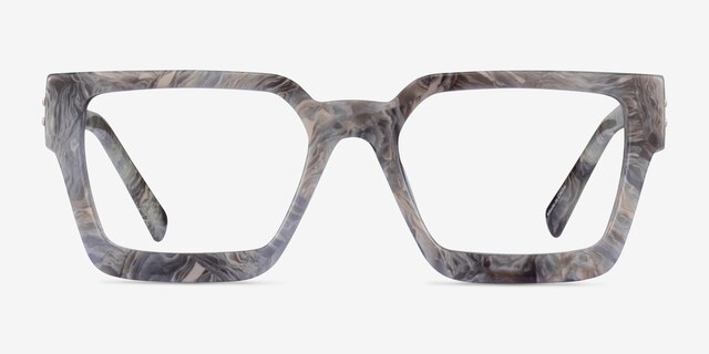 Hestia Gray Floral AcetateEyeglass Frames from EyeBuyDirect, Front View