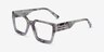 Hestia Gray Floral AcetateEyeglass Frames from EyeBuyDirect, Angle View