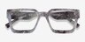 Hestia Gray Floral AcetateEyeglass Frames from EyeBuyDirect, Closed View