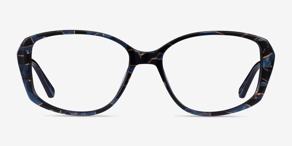 Freya Blue Floral Acétate Montures de lunettes de vue