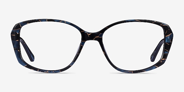 Freya Blue Floral Acetate Eyeglass Frames