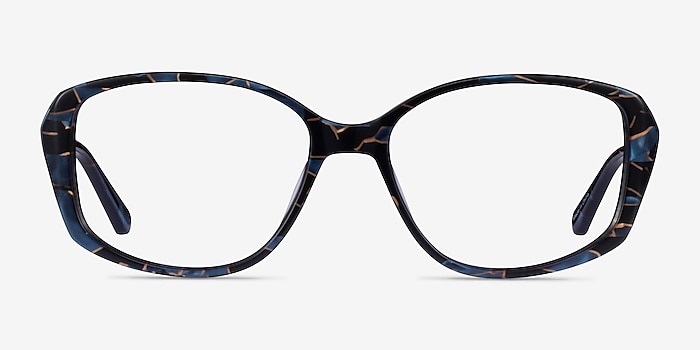 Freya Blue Floral Acetate Eyeglass Frames from EyeBuyDirect