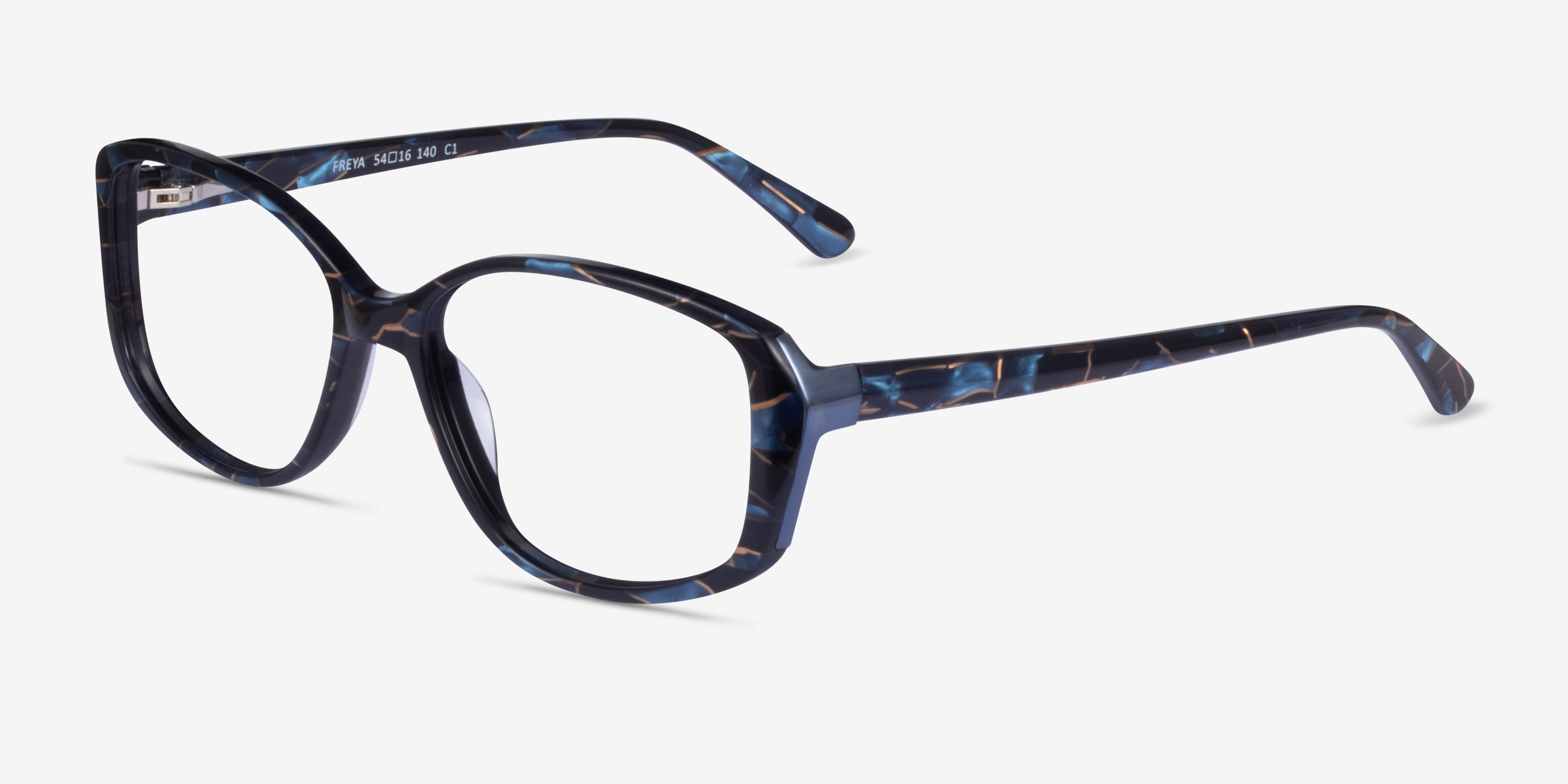 Freya Cat Eye Blue Floral Glasses for Women Eyebuydirect Canada