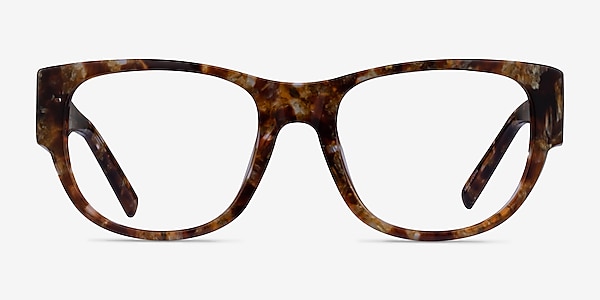Aine Brown Floral Acetate Eyeglass Frames