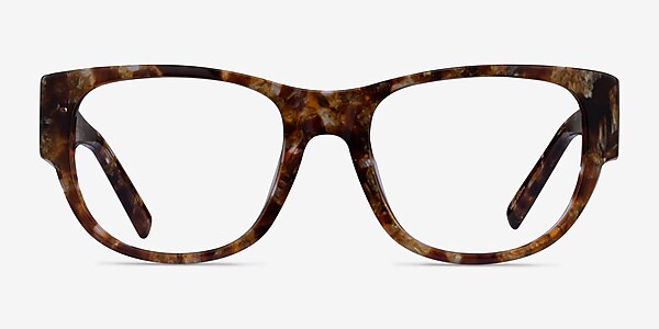 Aine Brown Floral Acetate Eyeglass Frames